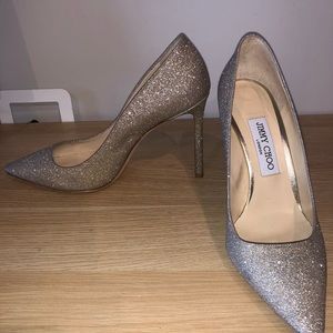 jimmy choo sparkly nude heel